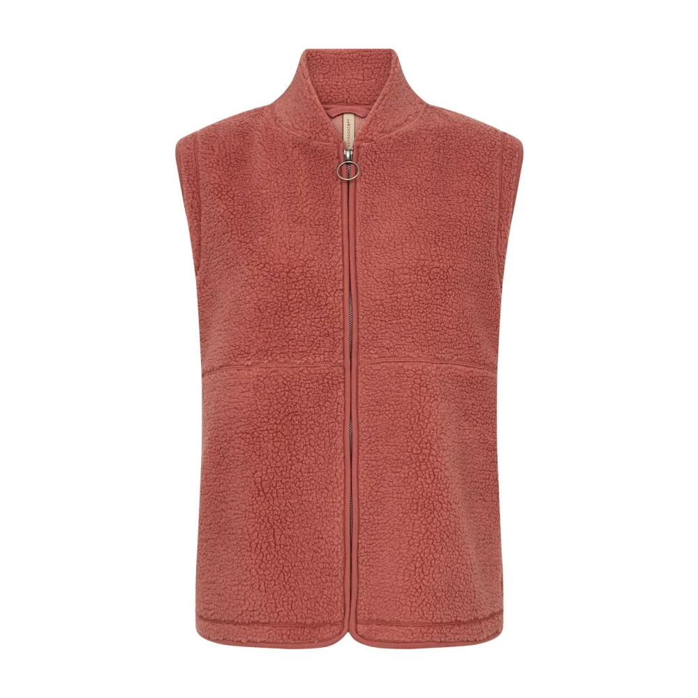 Soyaconcept Teddy Gilet met ritssluiting Pink Dames