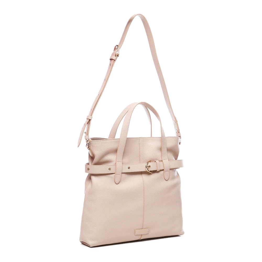 Coccinelle Roze Bucket Tas met Decoratieve Riem Pink Dames
