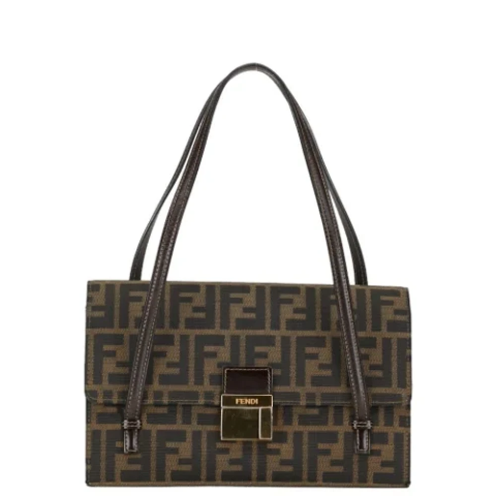 Fendi Vintage Pre-owned Canvas fendi-bags Brown Dames