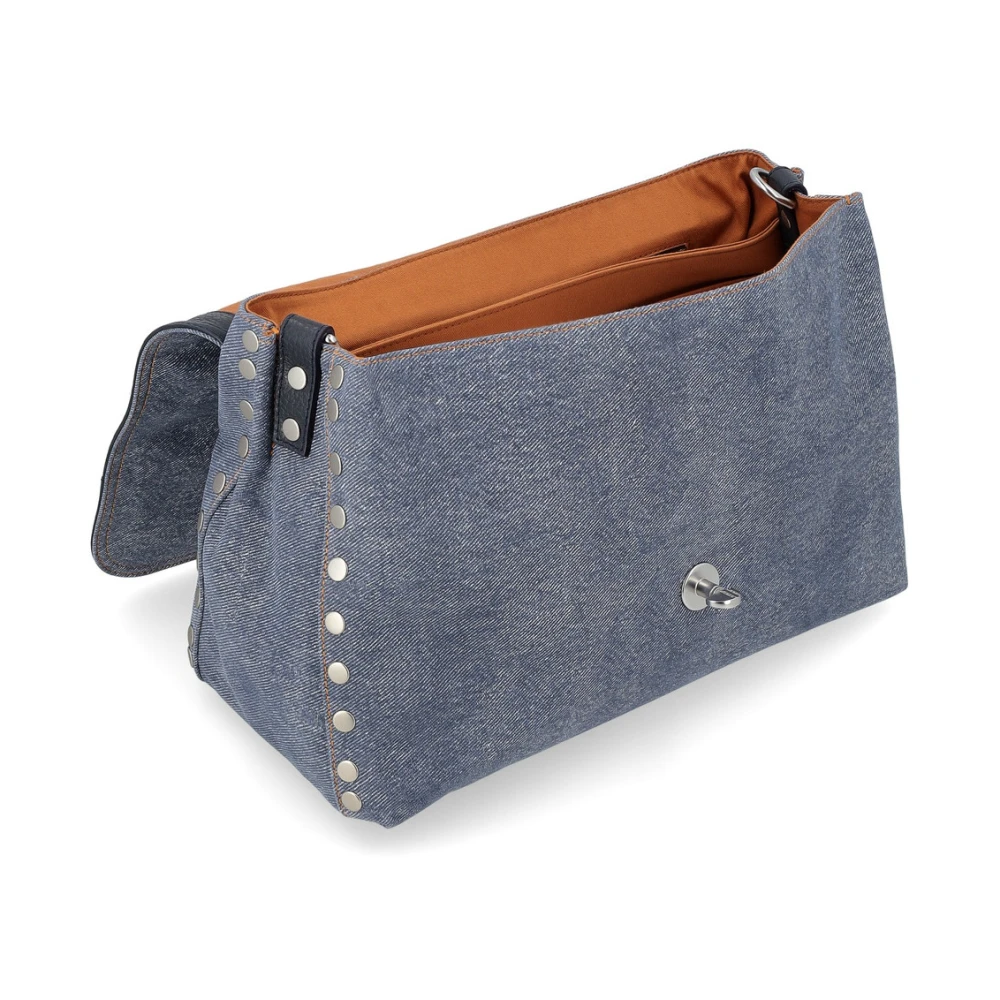 Zanellato Denim Blue Genova Schoudertas Blue Dames