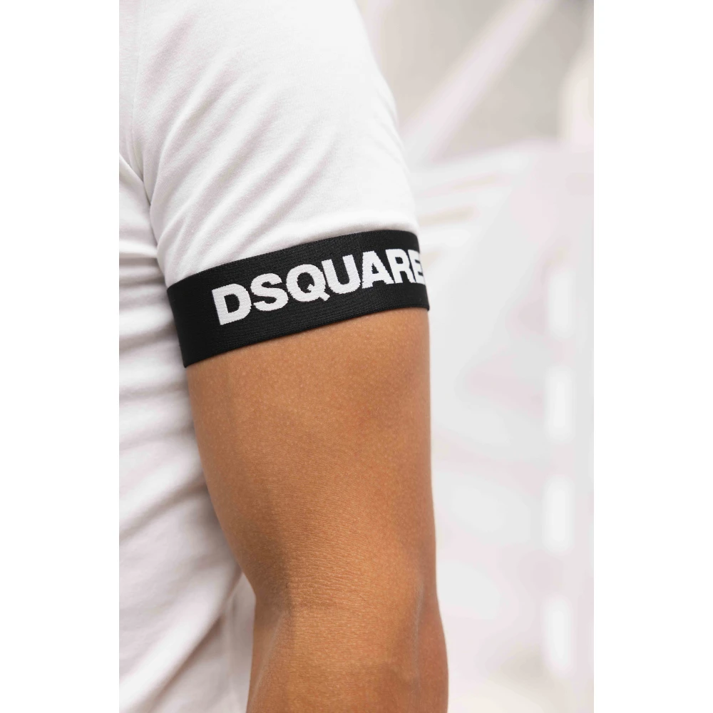 Dsquared2 Heren Wit Ronde Hals T-Shirt White Heren