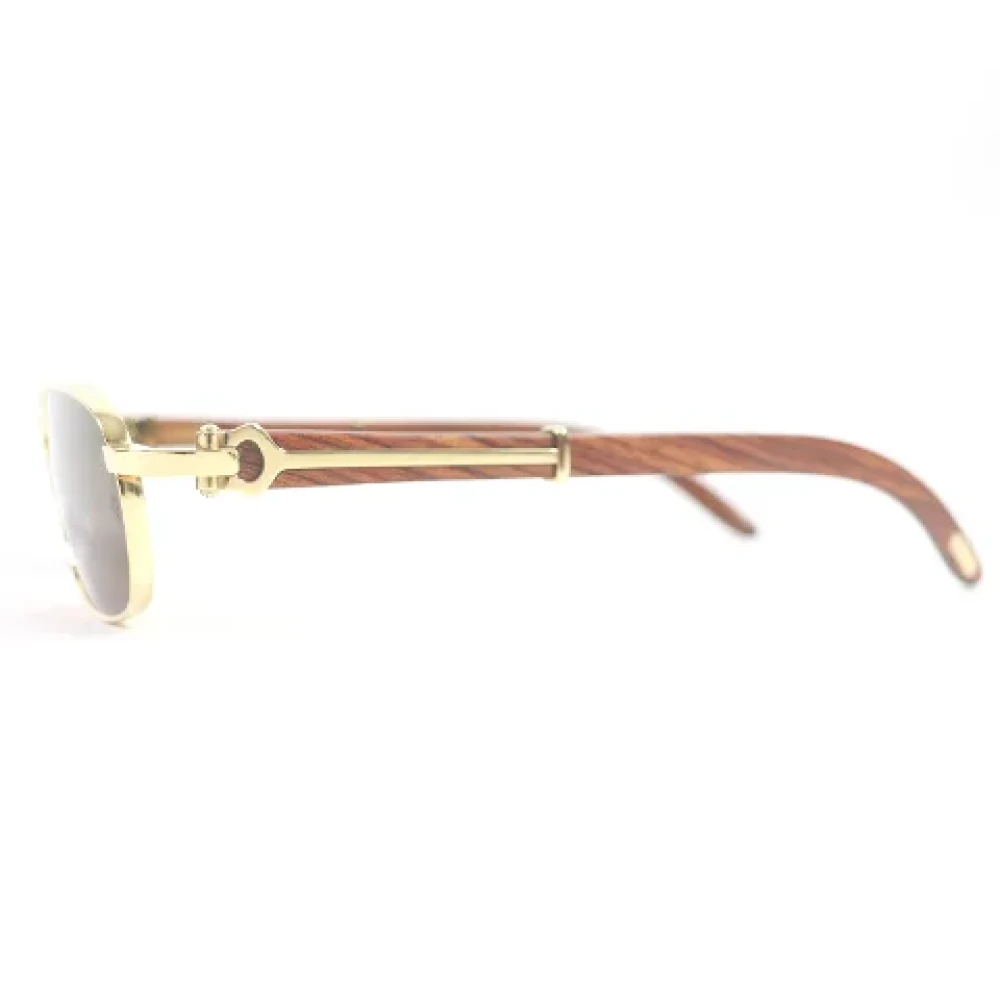 Cartier Vintage Pre-owned Fabric sunglasses Yellow Heren
