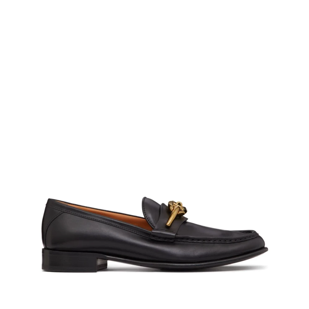 Valentino Garavani Svarta platta skor med VLogo Signature i läder Black, Dam