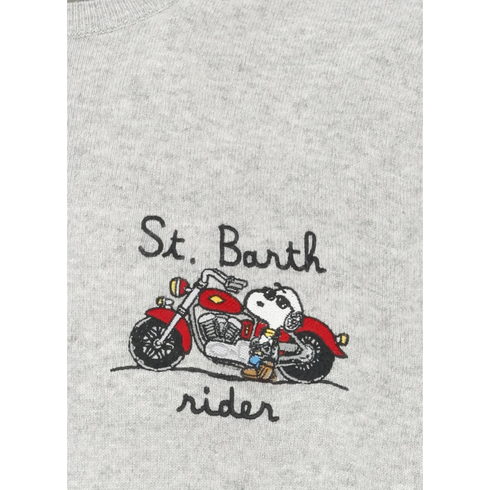 Saint Barth Grijze Crew Neck Sweater Lange Mouwen Gray Heren