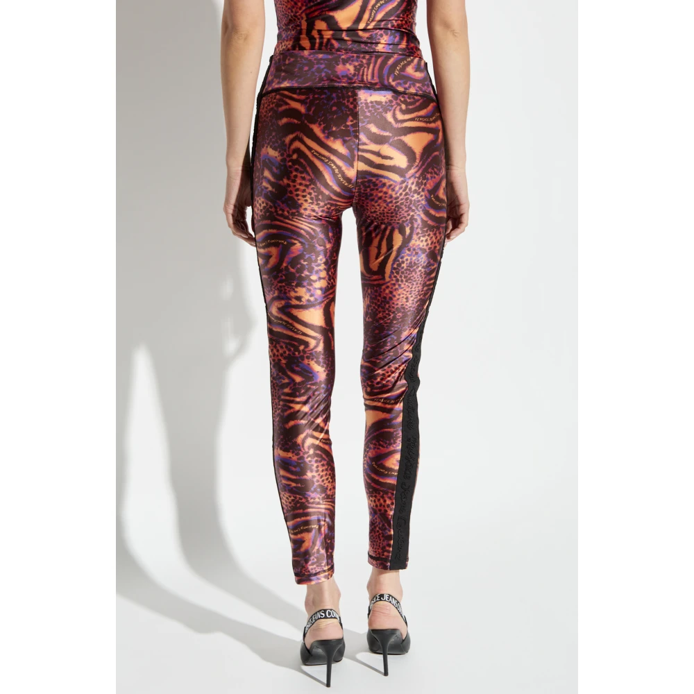 Versace Jeans Couture Leggings met dierenprint Multicolor Dames