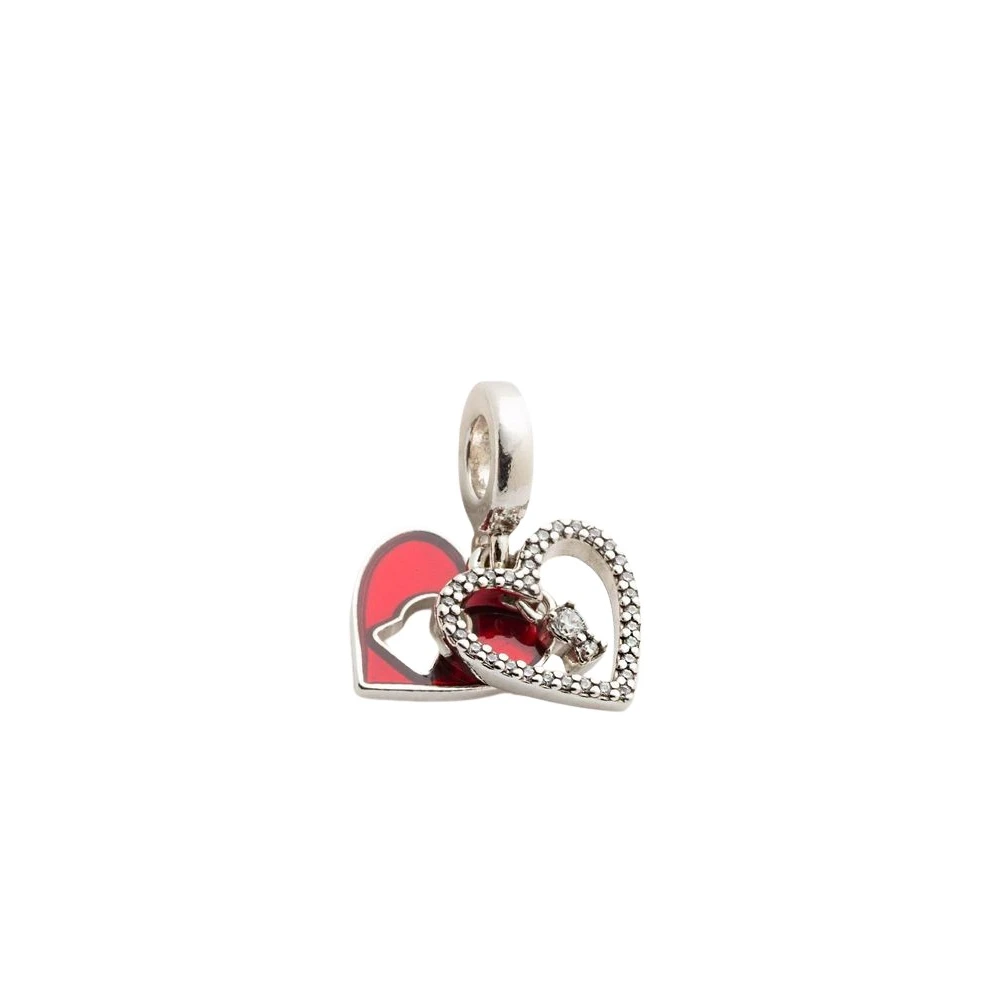 Pandora My Love Is Yours Pendant - Female - Necklaces - Red - One Size - Accessories
