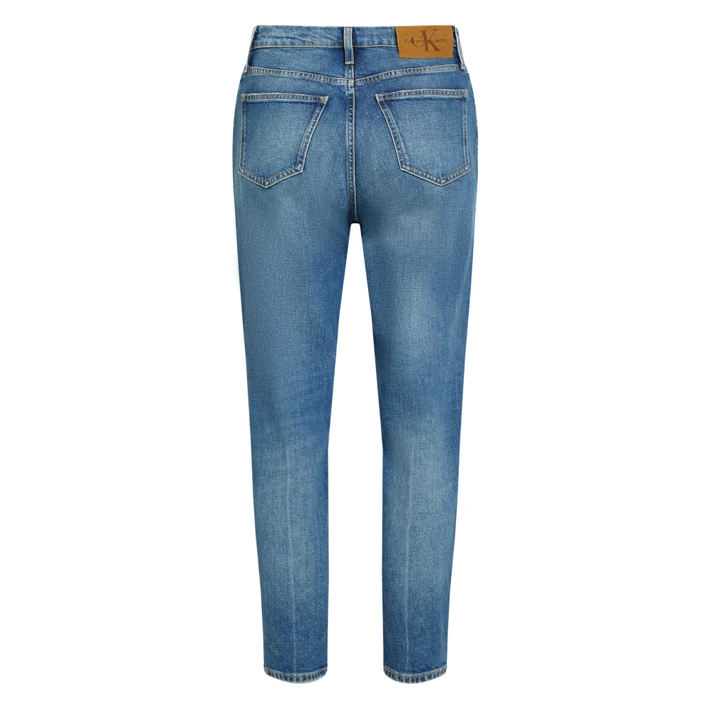 Calvin Klein Blauwe Mom Fit Tapered Leg Jeans Blue Dames