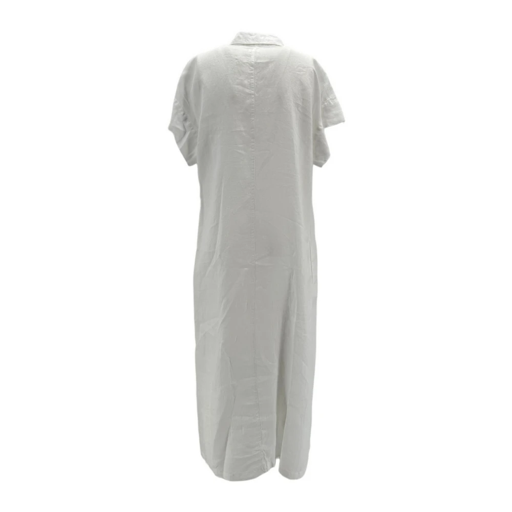 120% lino Shirt Dresses White Dames