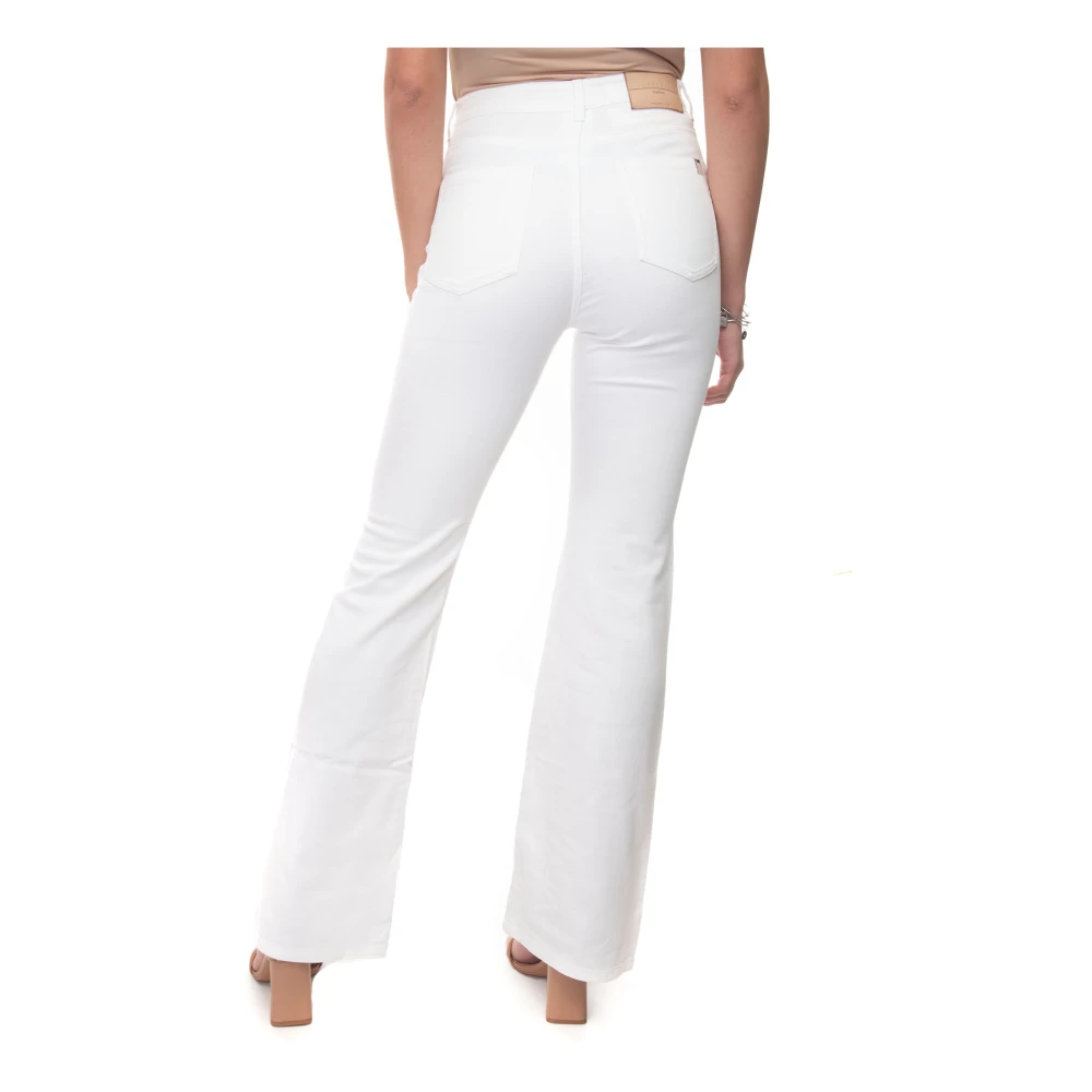 Max Mara Weekend Hoge Taille Flared Denim Jeans White Dames