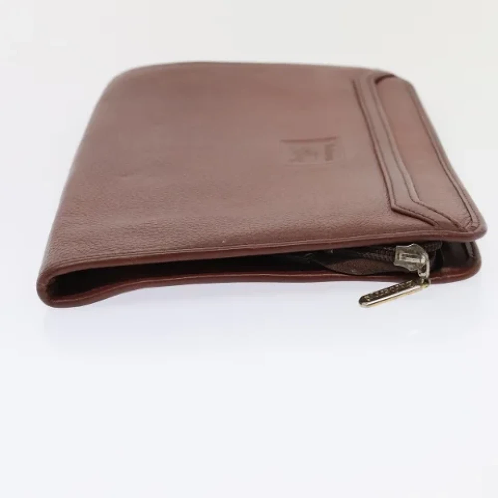 Burberry Vintage Pre-owned Leather clutches Brown Dames