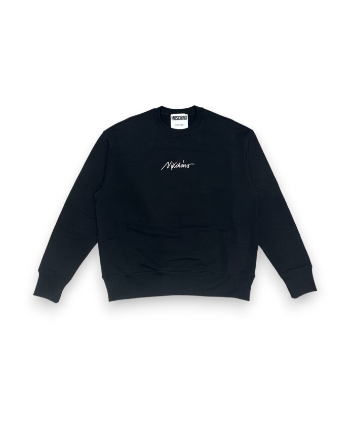 sweat-en-coton-noir-regular-fit