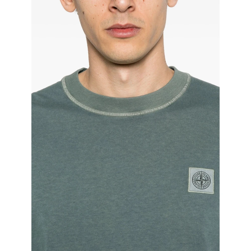 Stone Island Casual Katoenen T-shirt Green Heren