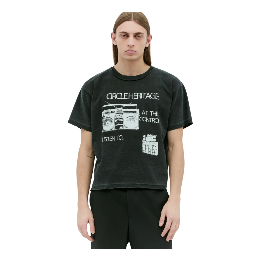 Circle Heritage Men's Black T-Shirts, Xl, Boombox T-Shirt