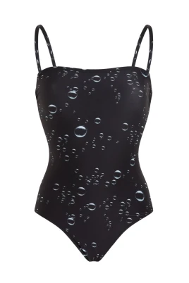 Bustier Baddräkt i Ett Stycke Bubble 3D
