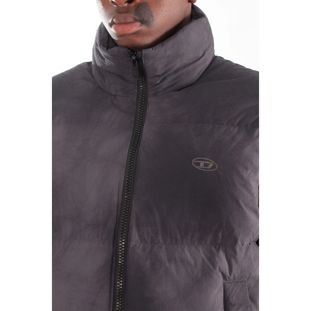Diesel Faded Puffer Vest voor vrouwen Black Heren