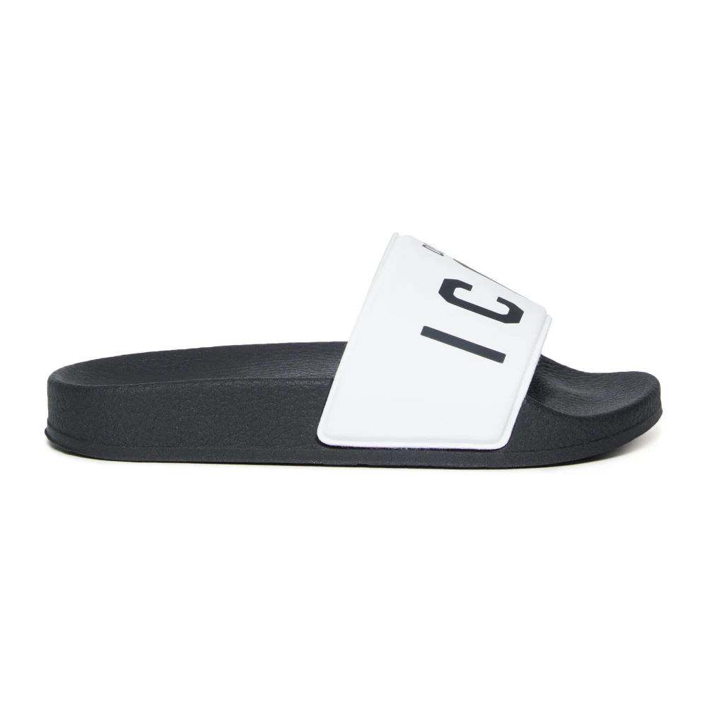 Dsquared2 Ikon märkta slide tofflor White, Pojke