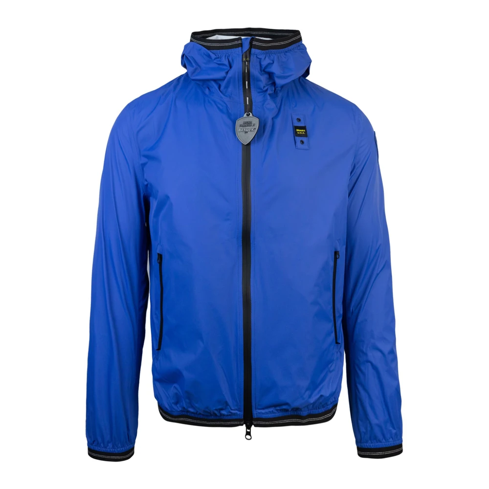 Blauer Blauwe Synthetische Jas voor Mannen Blue Heren