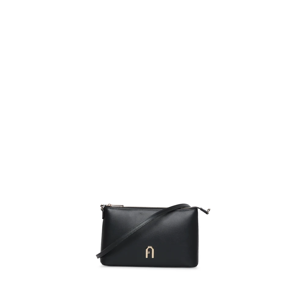 Furla Elegante Diamante Mini Tas met Rits Black Dames