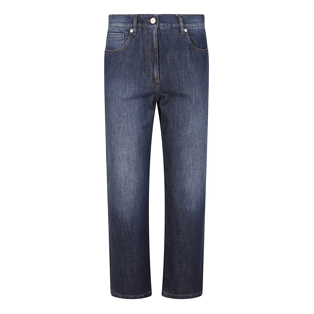 Incotex Women's Blue Straight Jeans - Straight Fit Jeans - S - Jeans