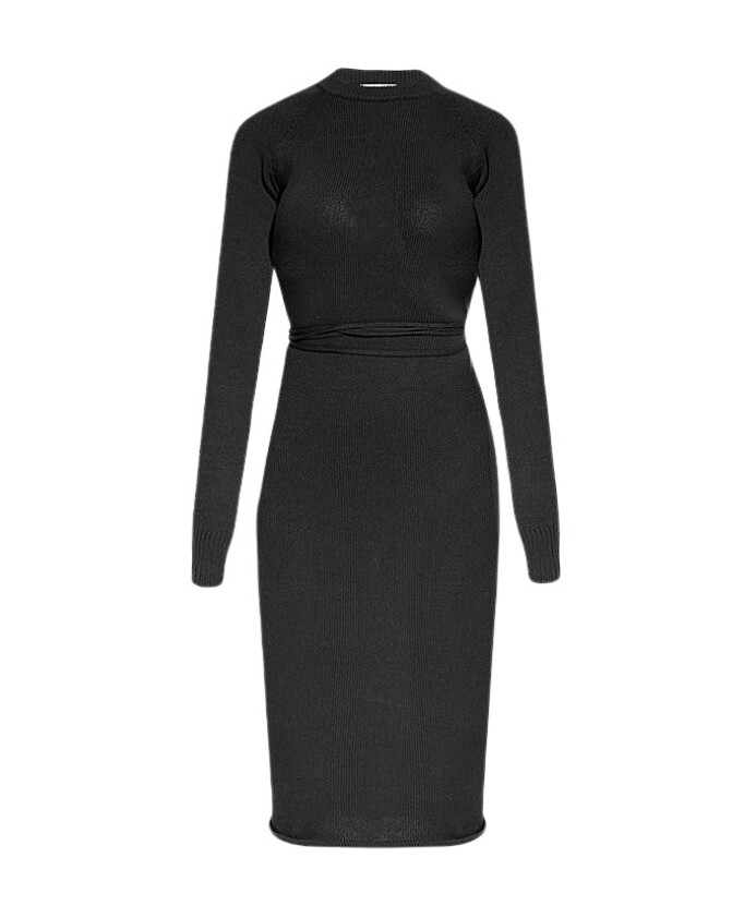 robe-midi-noire-en-maille-cotelee-dos-nu