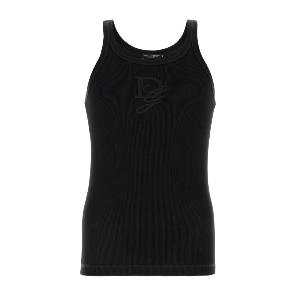 Dolce & Gabbana Zwart Katoenen Tanktop Black Heren