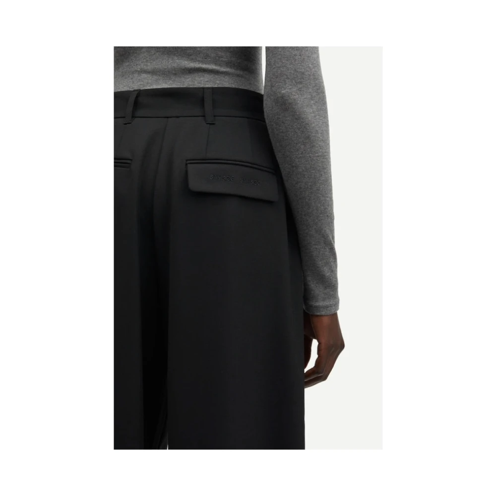 Samsøe Hoge taille klassieke taps toelopende broek Gray Dames