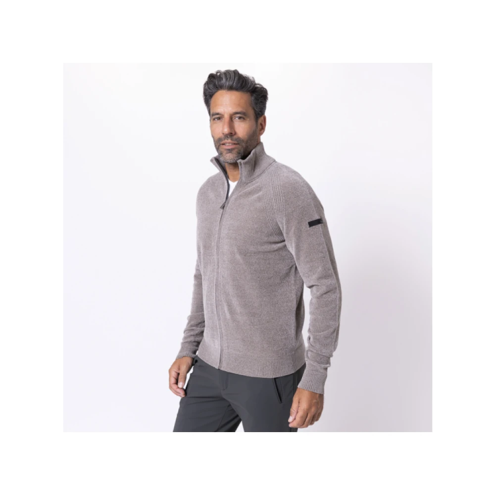 RRD Taupe Zip-Up Vest Gray Heren