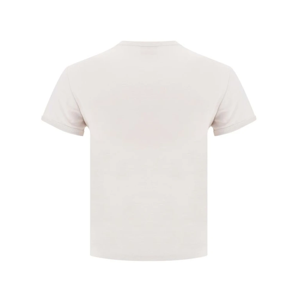 Diesel Katoenen T-shirt met iconisch monogram White Dames