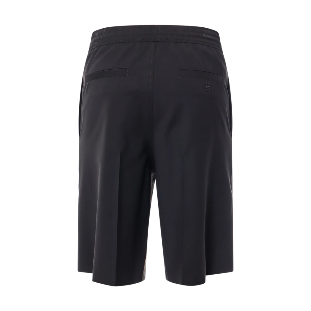 Givenchy Bermuda Shorts van Wol Black Heren