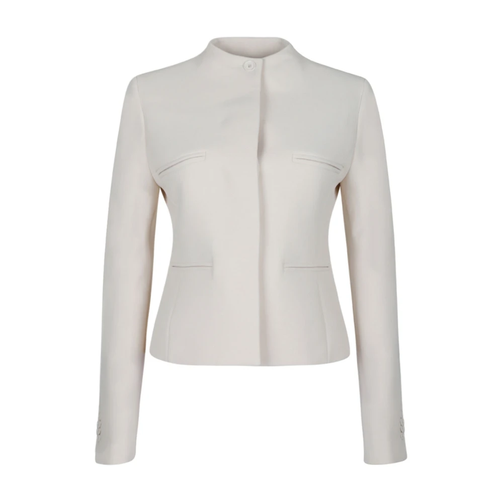 Courrèges Beige Getailleerd Jasje met Uitlopende Mouwen Beige Dames