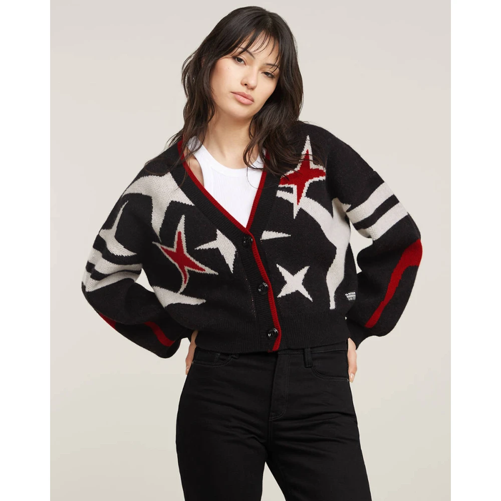 G-Star Vakantie Losse Vest Gebreid Vrouwen Black Dames
