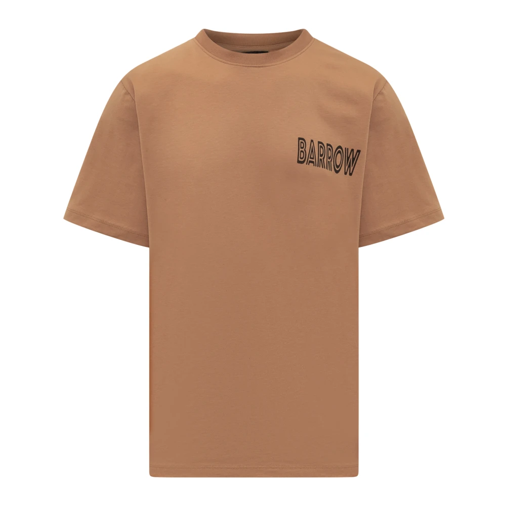 Barrow Katoenen Jersey Logo T-shirt Brown Heren