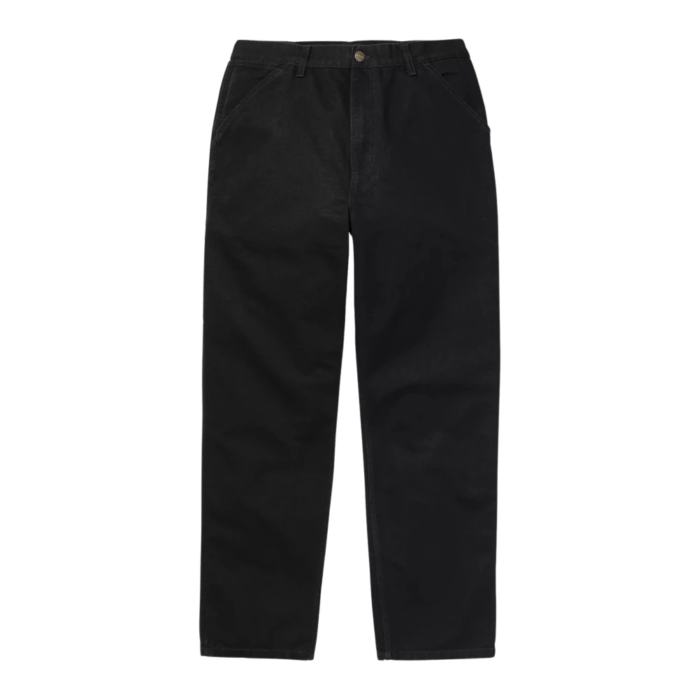 Carhartt Wip Men's Black Single Knee Pant - Straight Trousers - W30 L32 - Trousers