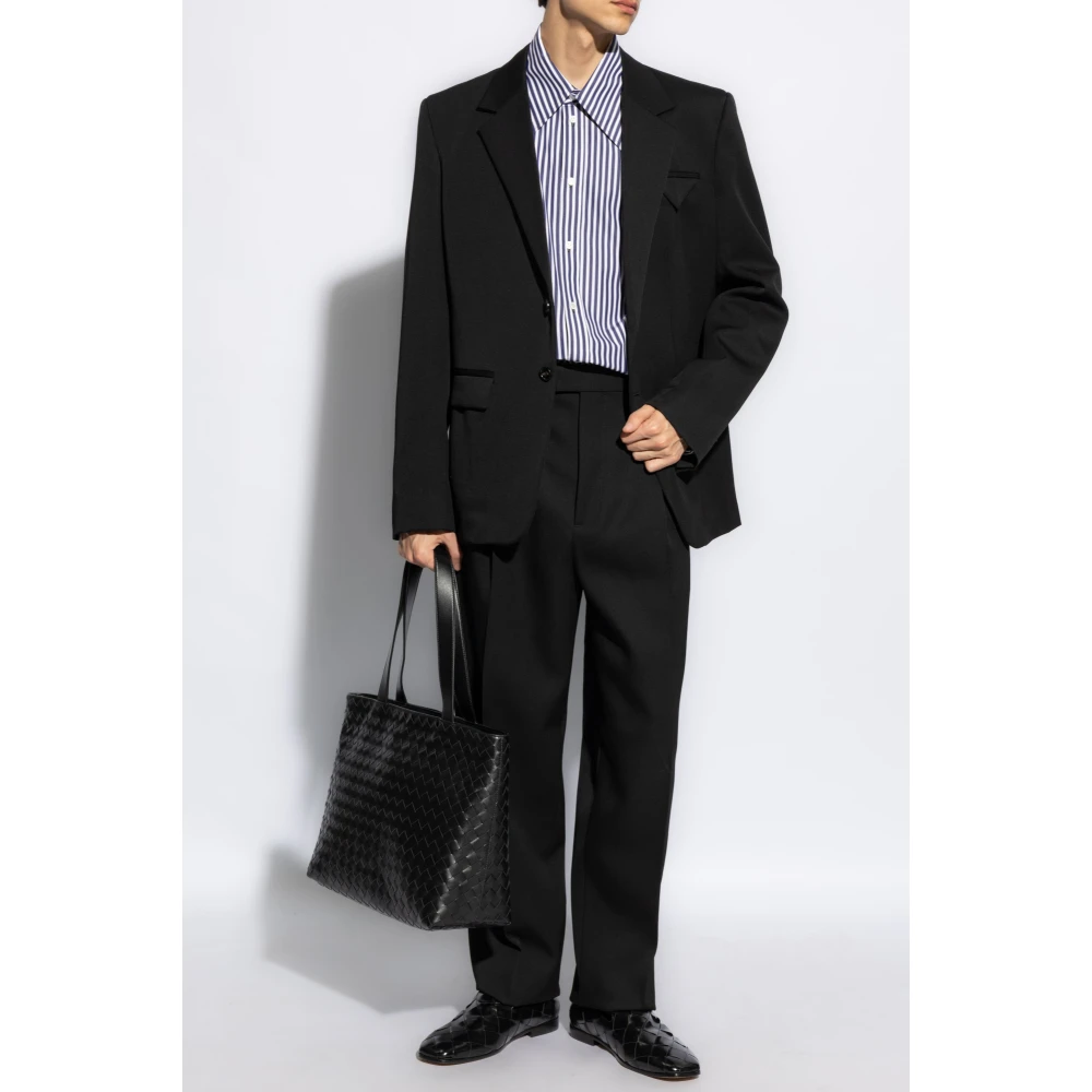 Bottega Veneta Gestreept patroon overhemd Blue Heren
