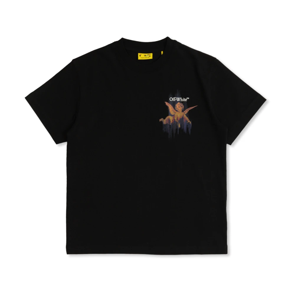 Off White T-shirt med färgstarkt tryck Black, Unisex