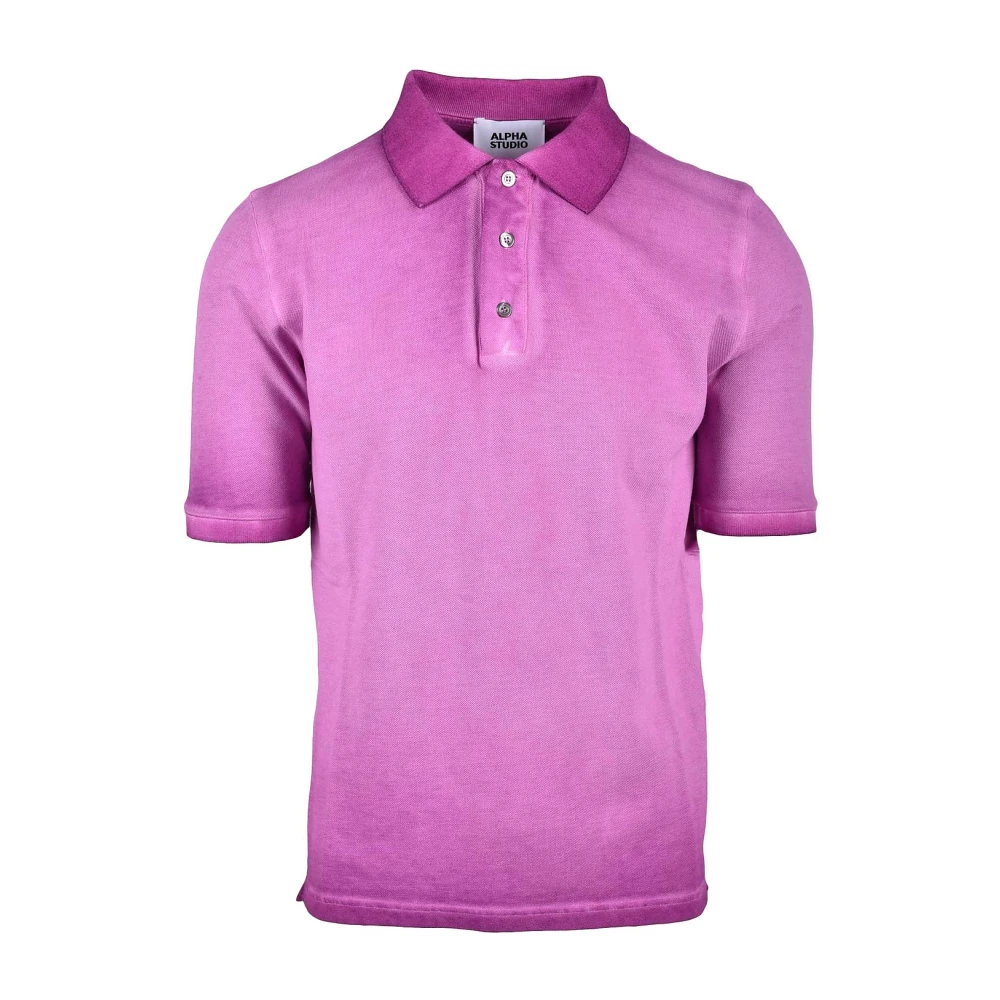 Alpha Studio Polo Shirts Pink Heren