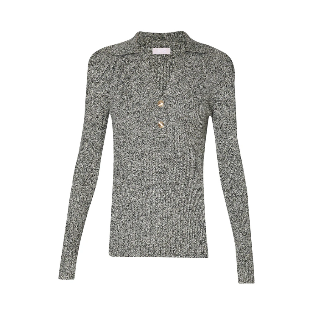 Liu Jo Grijze Elegante Blouse met Cut-Out Details Gray Dames