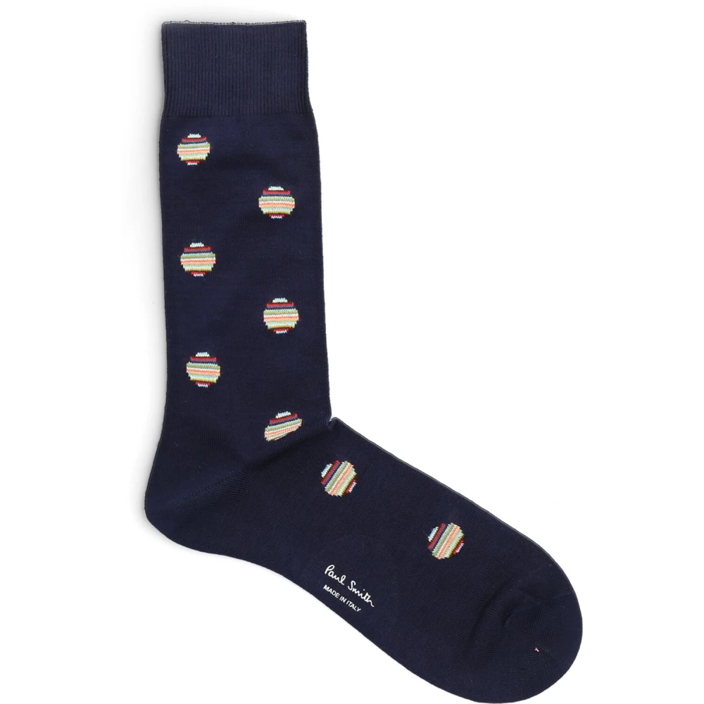 Paul Smith Heren Gestreepte Polka Dot Sokken Blue Heren