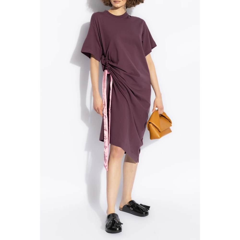 JW Anderson Jurk met inzetstuk Purple Dames