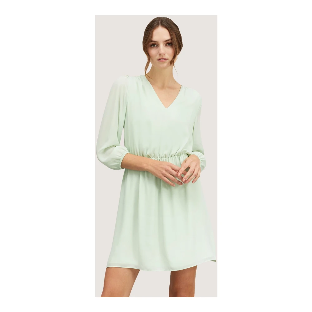 Motivi Korte Georgette Jurk met Ruches Green Dames