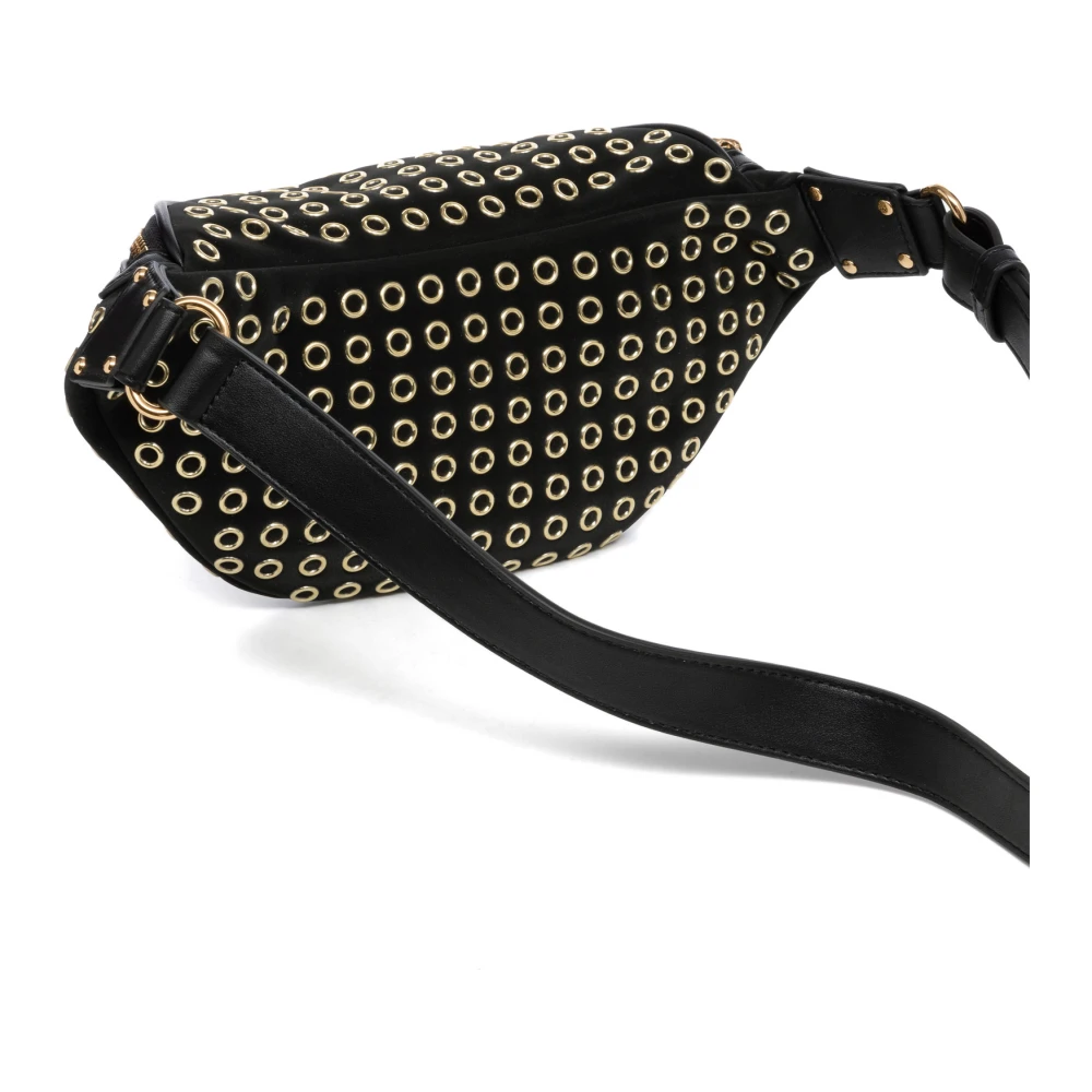 Love Moschino Studded Heuptas met Logodetail Black Dames
