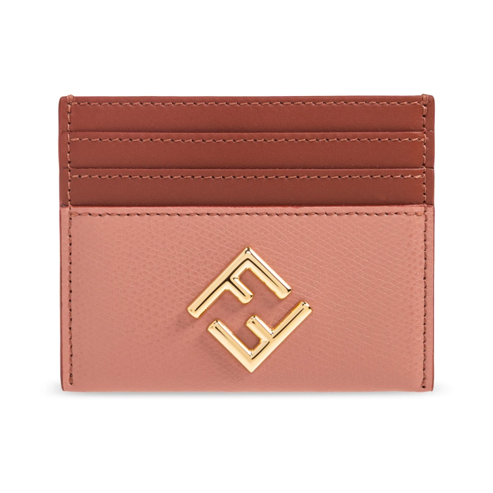 Fendi Rosa Ff Diamonds Card Case