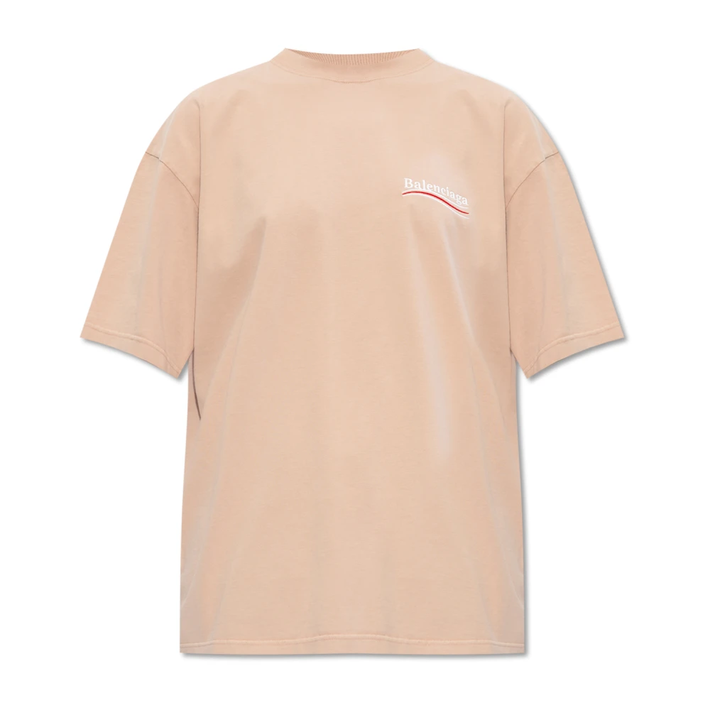 Balenciaga T-shirt met logo Pink Dames