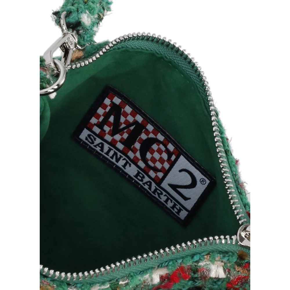 Saint Barth Groene Pochette met Borduurwerk Green Dames