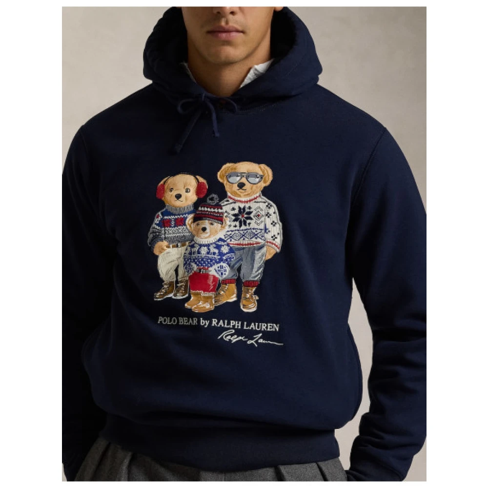 Polo Ralph Lauren Chic Winter Familie Hoodie Blue Heren