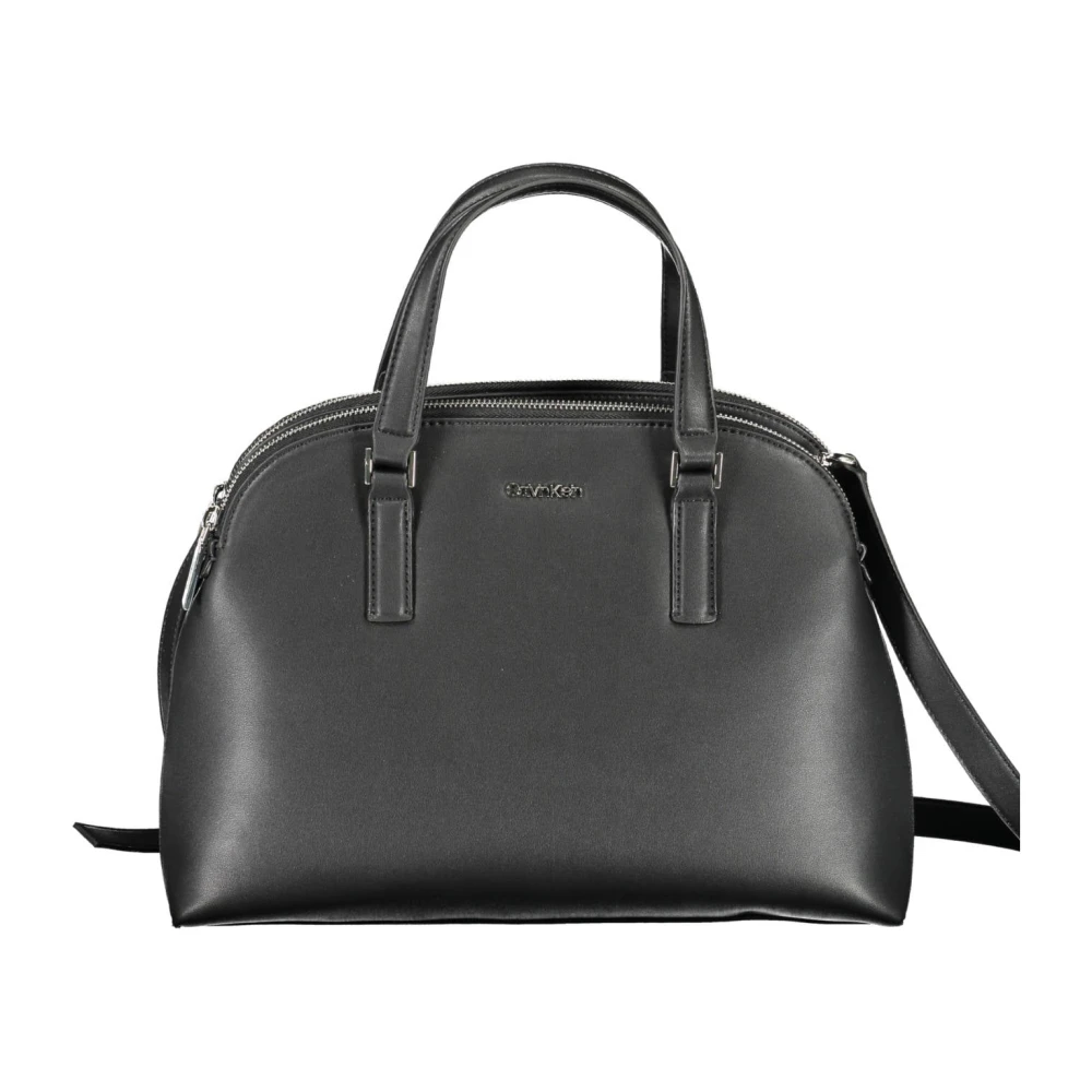 Calvin Klein Women's Black Handbag With Multiple Compartments