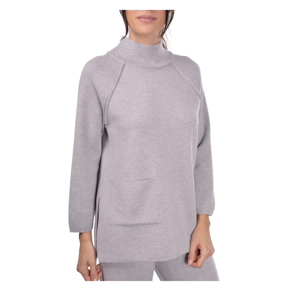 Gran Sasso Stijlvolle Lupetto Trui Gray Dames