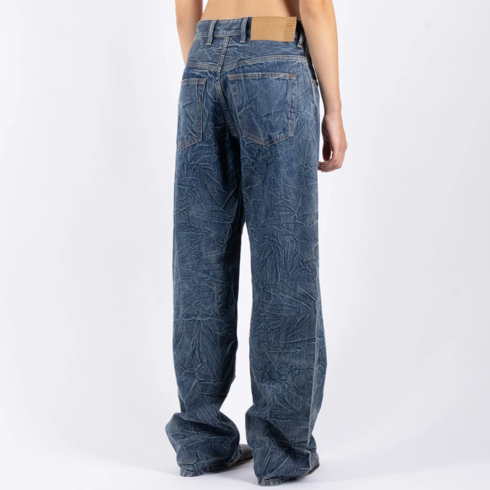 MM6 Maison Margiela Blauwe Katoenen Jeans Gemaakt in Italië Blue Dames