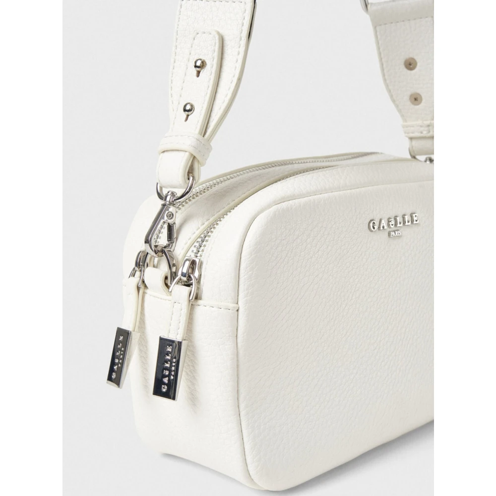 Gaëlle Paris Ivoor Schoudertas met Logodetail Beige Dames