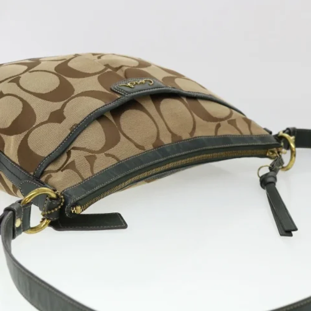 Coach Pre-owned Canvas shoulder-bags Beige Dames